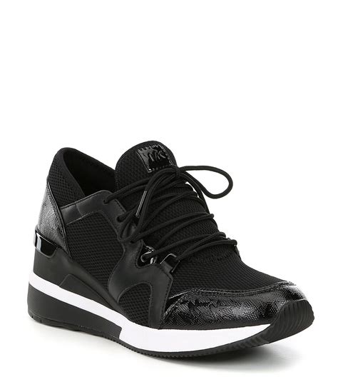 michael kors tennis shoes black|michael kors black trainers women.